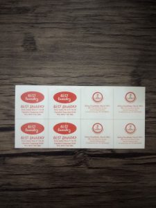 cetak stiker best laundry